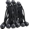 Lonas e Cintas de Amarração |   Pacote com 30 Bolas de Bungee, Bolas Pretas de Bungee Resistentes e Pesadas de 4 Polegadas, Cordas de Bungee para Lona Resistentes às Intempéries com 4Mm de Espessura – Para Camping, Tendões, Carga, Fixação de Fios e Mangueiras