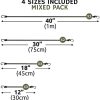 Lonas e Cintas de Amarração |   Tamanhos Variados – Cordas Elásticas com Ganchos para Uso Pesado ao Ar Livre – Pacote Múltiplo de 10 – Fitas Elásticas Multiuso para Bagagem, Camping – Resistente às Intempéries e à Radiação UV