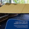 Lonas e Cintas de Amarração |   Tarpaulin de Malha Pesada Tarps Now, (12′ X 20′) Com 75% de Sombra e Ilhós de Latão – Capa Protetora Multifuncional com Fluxo de Ar para Amarrações, Sombra, Cercas, Toldos, Caminhões de Carga – Bege