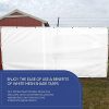 Lonas e Cintas de Amarração |   Tarpaulin de Malha Pesada Tarps Now, (2,44m X 3,05m) Com 75% de Sombra e Ilhós de Latão – Capa Protetora Multifuncional Com Fluxo de Ar Para Amarrações, Sombra, Cercas, Toldos, Caminhões Basculantes – Branca